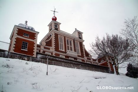 Postcard London under snow - Royal Observatory
