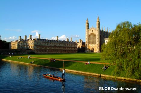 Postcard Cambridge - on the boat