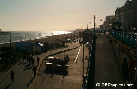 Postcard Brighton (GB) - the seafront promenade