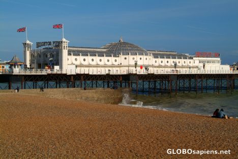 Postcard Brighton (GB) - the pier and the beach