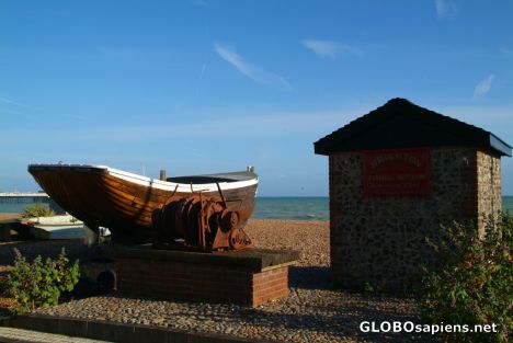 Postcard Brighton (GB) - fishing museum at the beach