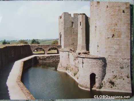 Postcard Raglan castle