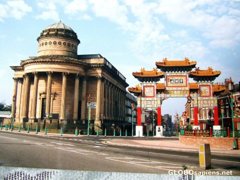 Postcard China town Liverpool