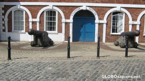 Postcard Cannons, Exeter Quay.