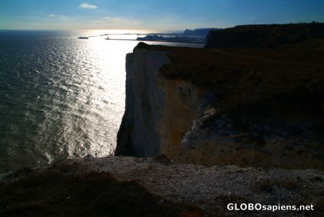 Postcard White Cliffs of Dover (GB) - in the afternoon sun
