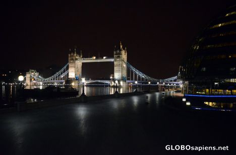 Postcard London (GB) - Tower Bridge at Night