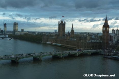 Postcard River Thames from London Eye