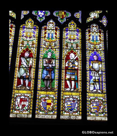 Postcard Stained Glass Ludlow Parish Church