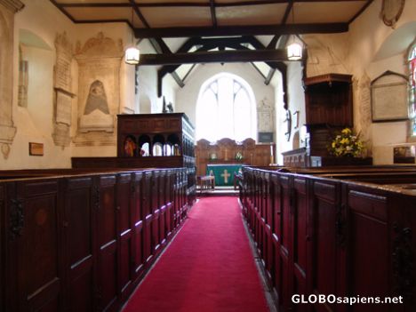 Postcard Interior Stokesay Parish Church