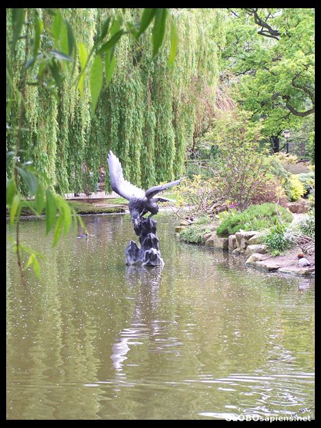 Postcard The Bronze Eagle, Japanese Statue, Regent Park