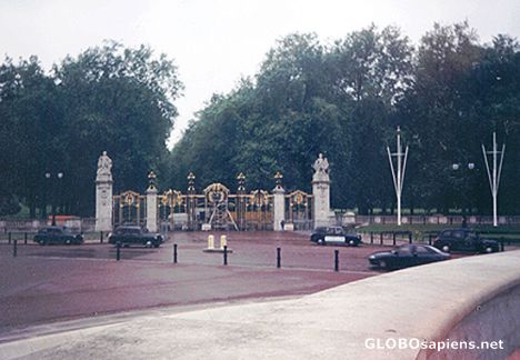 Postcard Gates by Buckingham Palace after a rain shower.
