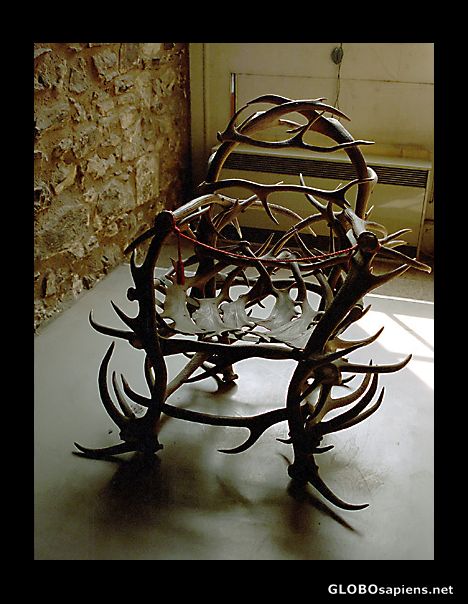 Postcard Staghorn chair, Tower of London