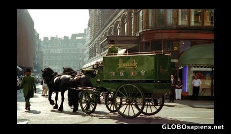 Postcard Harrods carriage, London