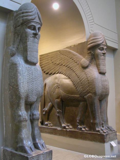 Postcard Mesopotamian guards.