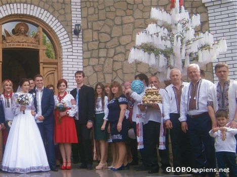 Postcard Ukrainian wedding