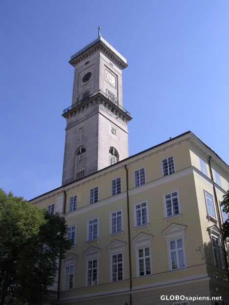 Postcard Lviv city hall.