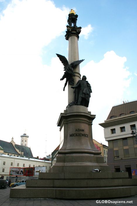 Postcard Adam Mickiewicz - Monument