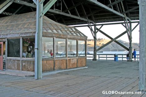 Postcard Pismo Beach: Pismo Beach seafood pier restaurant
