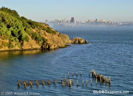 Postcard SF City Skyline from Angel Island