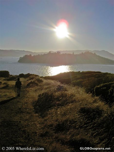 Postcard Angel Island Sunset
