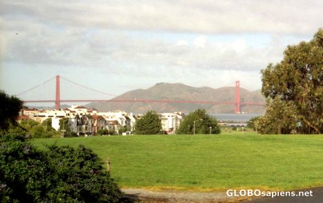 Postcard Distant Golden Gate