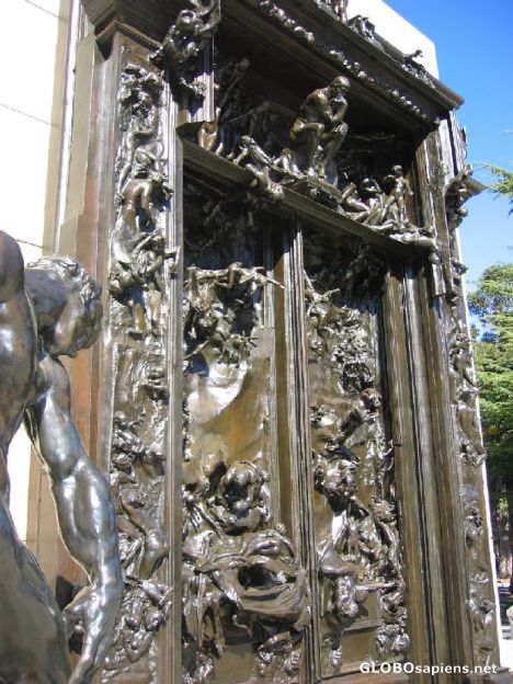 Postcard Stanford Rodin Garden-Gates of Hell