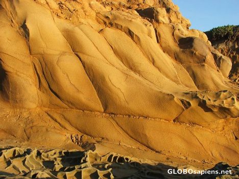 Postcard Sand as a rock