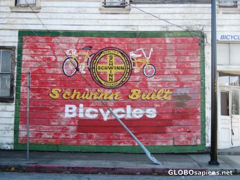 Postcard Fabers Cyclery sells Schwins