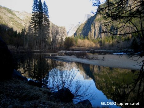 Postcard Reflections in the Merced River