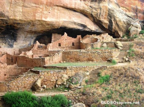Postcard Long House Cliff Dwellings from 900 AD