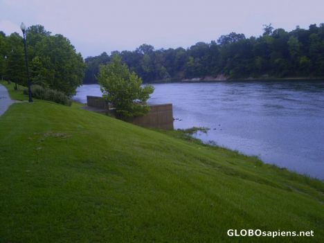 Postcard Riverwalk downstream, Columbus, GA, USA