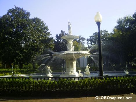 Postcard Forsyth Park, Savannah, GA, USA