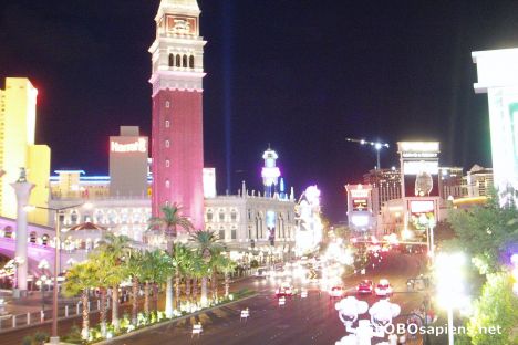 Postcard Las Vegas NV The Strip at Night