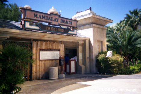 Postcard Mandalay bay pool entrance
