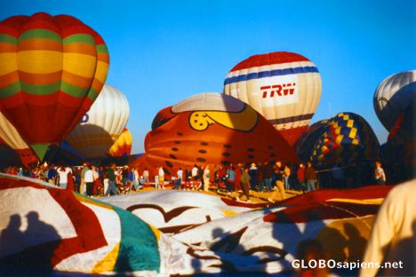 Postcard Albuquerque Balloon Fiesta Inflation