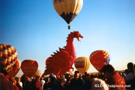 Postcard Albuquerque Balloon Fiesta The Dragon