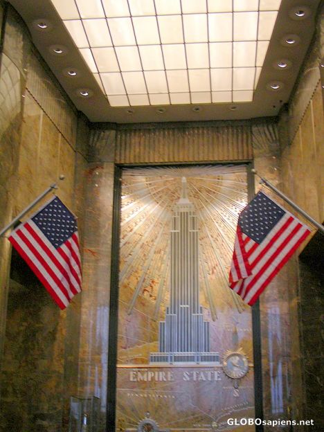 Postcard Lobby of Empire State Building