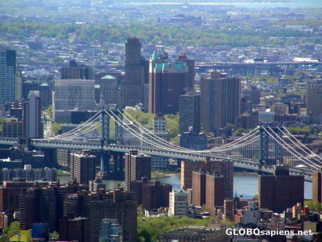 Postcard View over Manhattan Bridge