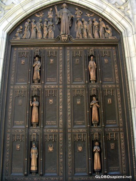 Postcard St Patrick's Bronze Doors