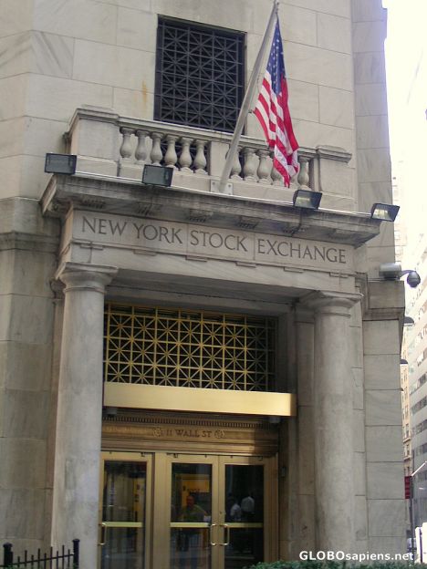 Postcard NY Stock Exchange entrance
