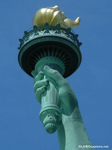 Postcard Liberty's torch