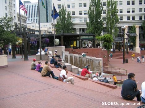 Postcard Pioneer Square, Portland Oregon
