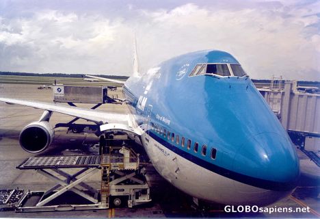 Postcard KLM 747 - 1600x1200 test