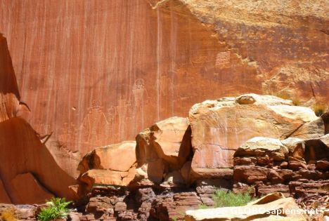 Postcard Petroglyphs Pricked into Canyon Walls