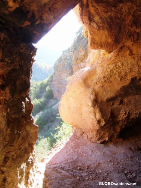 Postcard Cliffside Cave