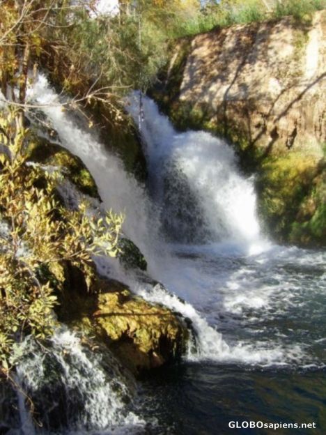 Postcard Spring Waterfall