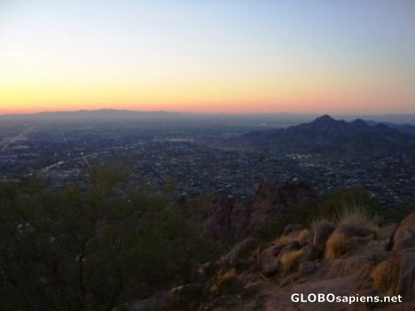 Postcard Sunset over the City of Phoenix