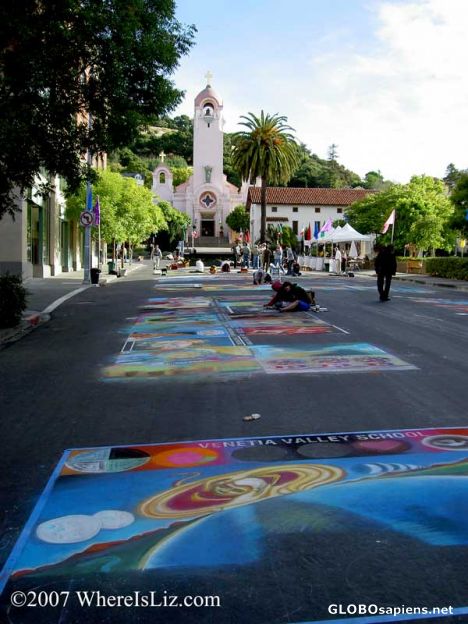Postcard Street Painting Festival and Mission San Rafael