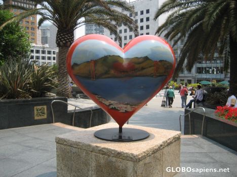 Postcard One of the Hearts left in San Francisco