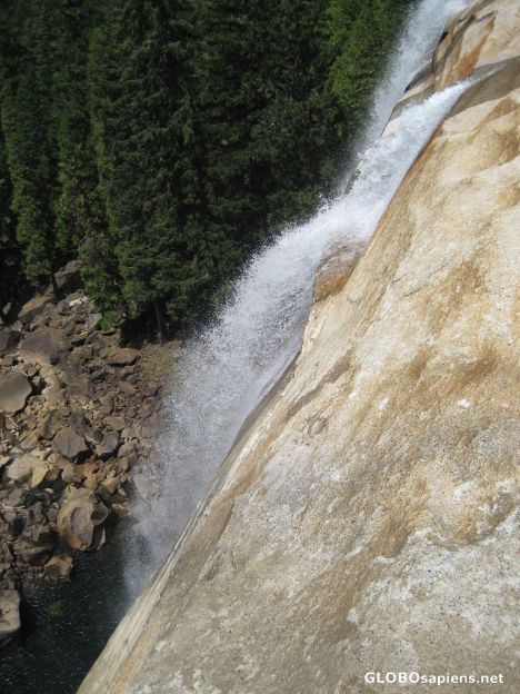 Postcard From the top down - Looking over Vernal Falls